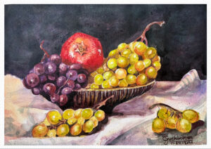 watercolor fruits painting